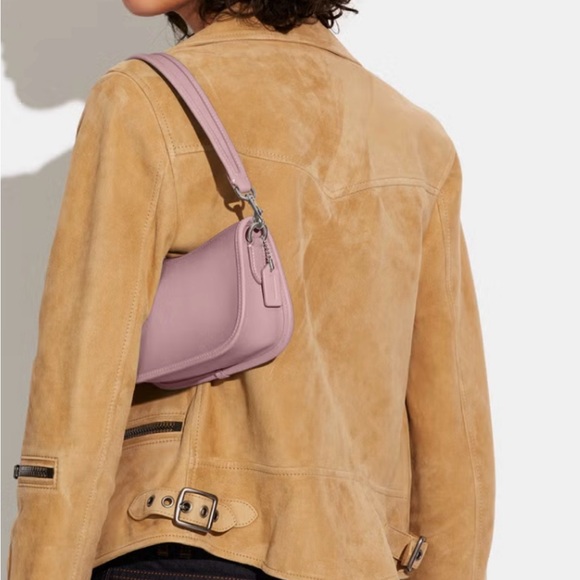 Coach Swinger 20 Shoulder Bag Glove Tanned Leather Violet Orchid - Picture 4 of 15